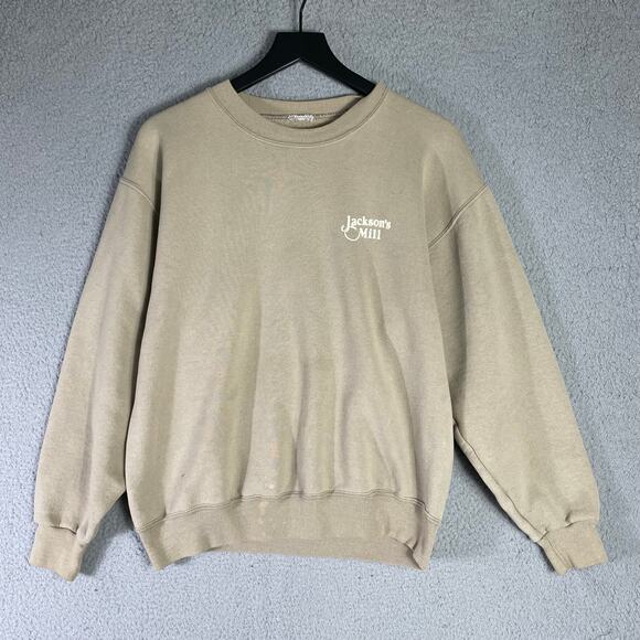 Vintage Jackson’s Mill Graphic Crewneck Sweatshirt Beige USA Heritage Pullover - Picture 6 of 9